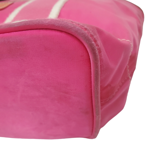 COACH Hamptons Mini Weekender Tote Pink Satin Bag - Picture 9 of 15